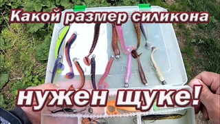Какой РАЗМЕР Силикона НУЖЕН ЩУКЕ!!! Проверяем на щуке! Рыбалка на спиннинг с берега.