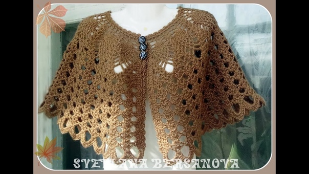 Пелерина крючком. Cape tied