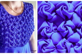Low and High Smocking Frock making at home in hindi (Rose Design) dress design girl / blusa / day