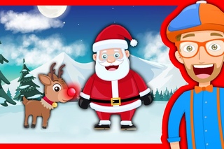 Christmas Songs for Kids with Blippi | Rudolph the Red Nosed Reindeer