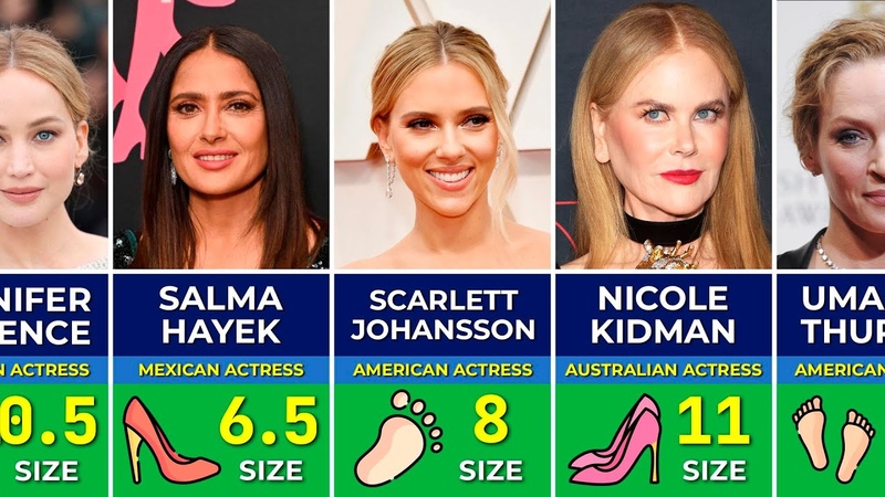 Shoe Size of Famous Hollywood Actresses, Small and Large