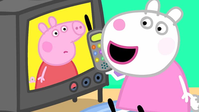Peppa Pig is on TV, Family Kids