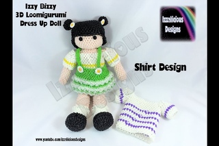Rainbow Loom Loomigurumi Izzy Bizzy Doll - T Shirt - crochet hook only