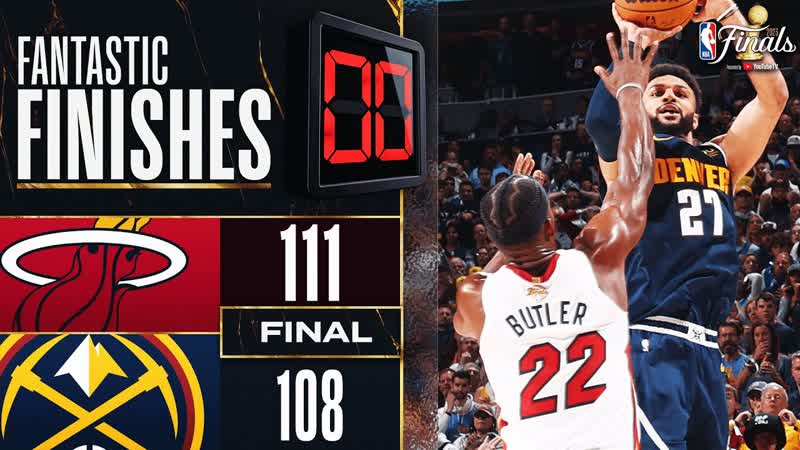 MUST SEE ENDING Final 2:40, 1 Nuggets vs, 8 Heat Game 2 ,, NBAFinals presented by You Tube