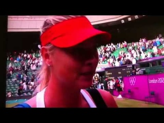Maria Sharapova on court interview after def Kim Clijsters