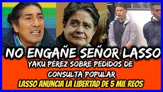 NO ENGAÑE SEÑOR LASSO. Yaku Pérez sobre pedidos de consulta popular