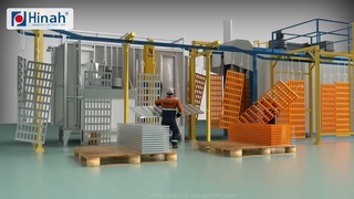 PVC Powder coating booth filters recovery system automatic powder coating line  fast color change